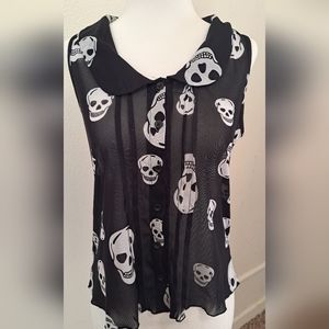 Skull Mesh Top